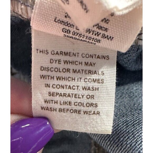 Free People Woman's Sz 27 Low Rise Flared Jeans with Corduroy Stripe Leg - Picture 6 of 11